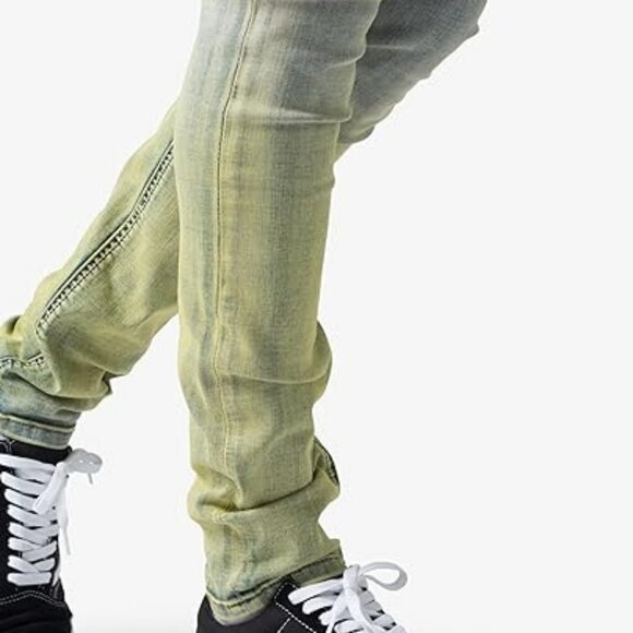 NWT 32W 34L mnml X637 Gradient Skinny Jeans Men’s Vintage Blue Green Ombré 32X34 - Picture 3 of 6